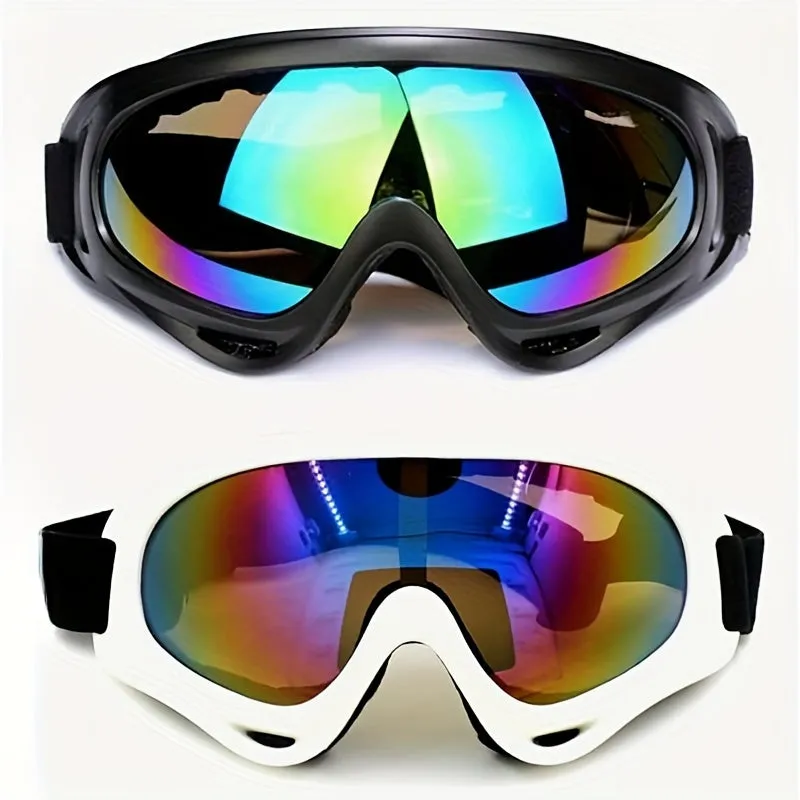 1pc Trendy Outdoor Sports Goggles - Wide Field Eye Protection Goggles for Skiing, Cycling, Motorcycle - Windproof, Fashionable, and Durable Equipment