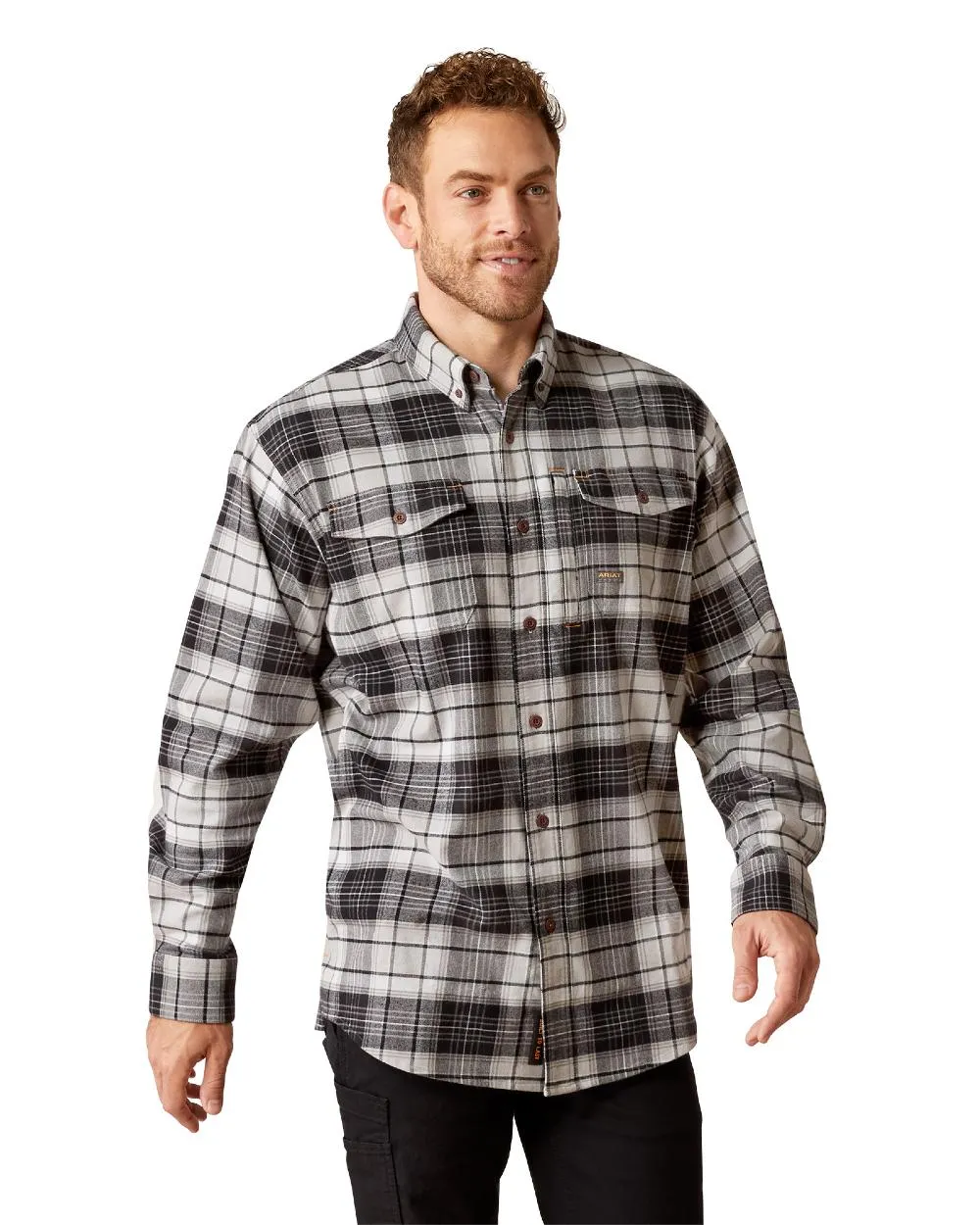 Ariat Mens Rebar Flannel Durastretch Work Shirt