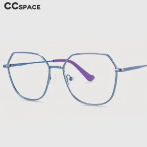 CCspace Unisex Full Rim Polygon Oval Alloy Frame Eyeglasses 53996