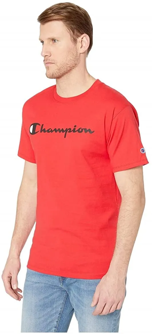 Champion Men's  Script Logo Classic Graphic Tee