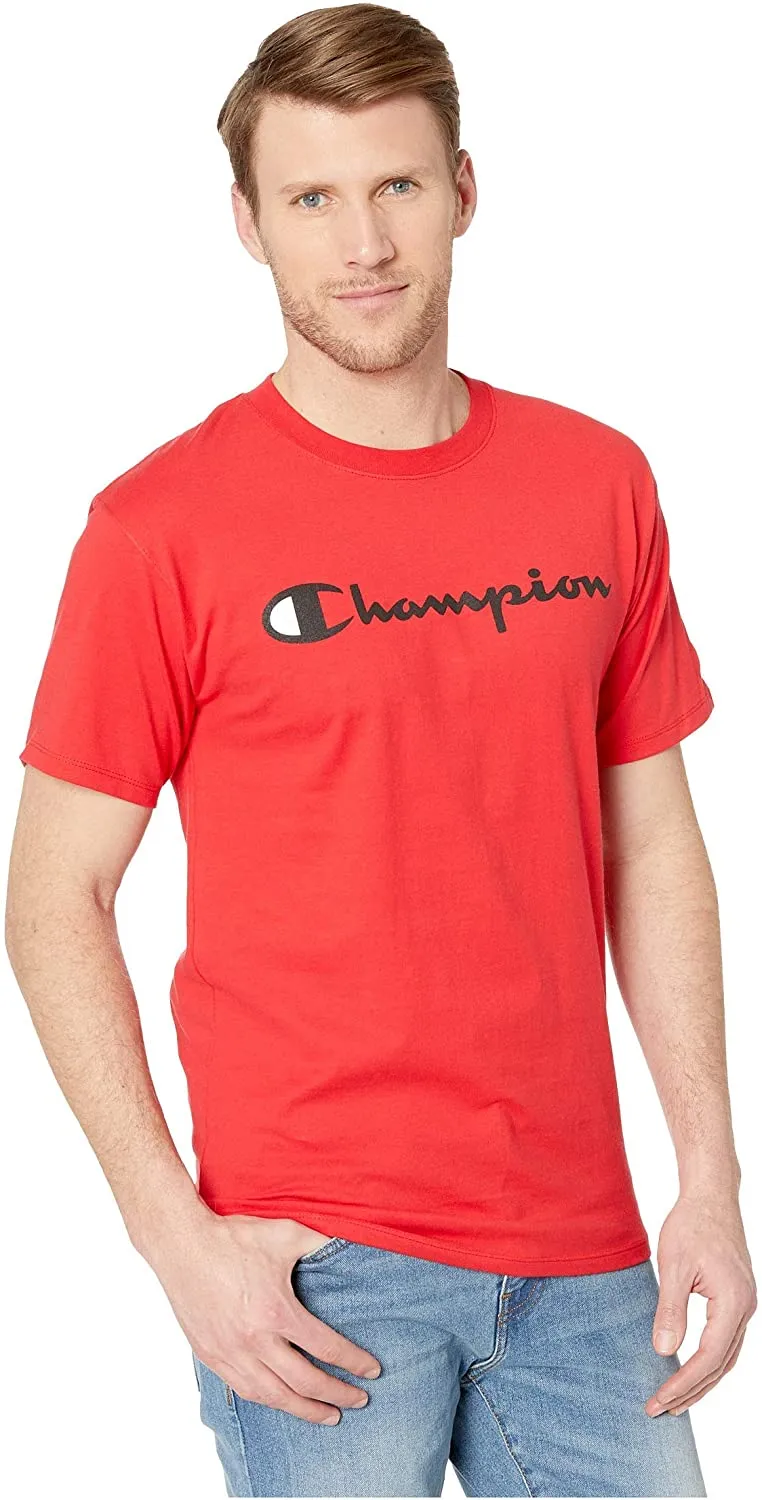 Champion Men's  Script Logo Classic Graphic Tee