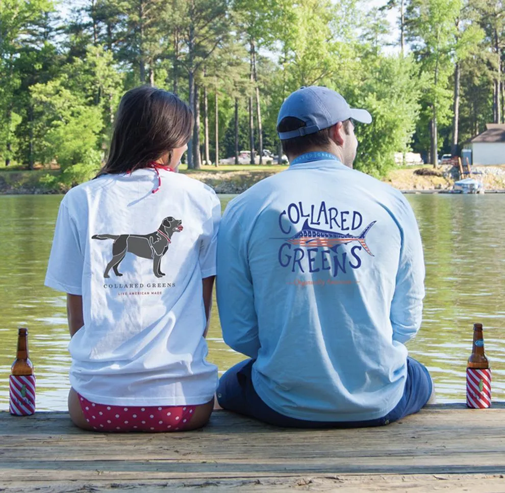 Charleston Red Fish: Short Sleeve T-Shirt - Headwater Blue