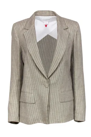 Club Monaco - Beige Striped "Amaretta" Blazer Sz 6