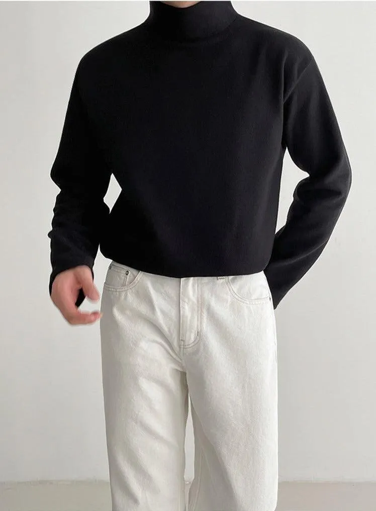 Cotton Turtleneck Bottoming Shirt