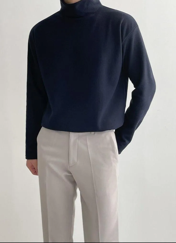 Cotton Turtleneck Bottoming Shirt