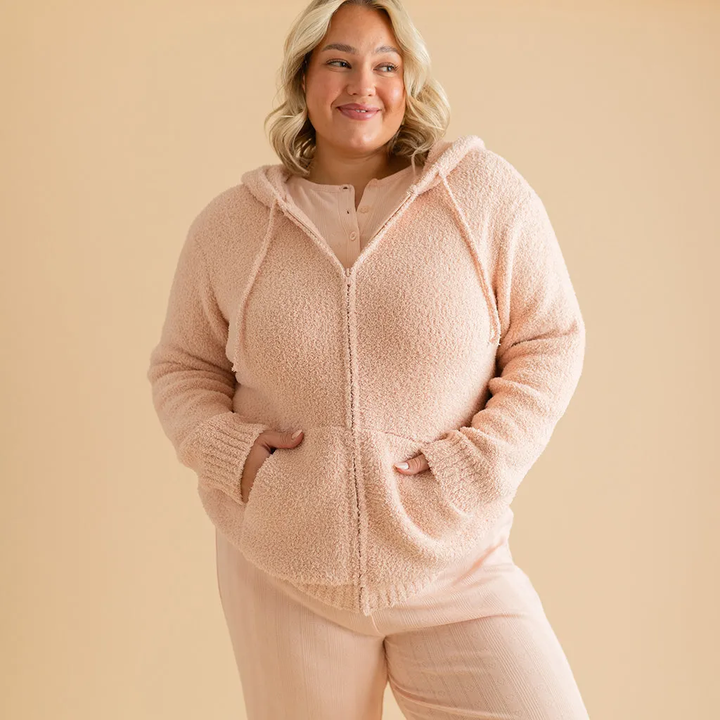 Dusty Blush Women's Cuddle Zip Hoodie