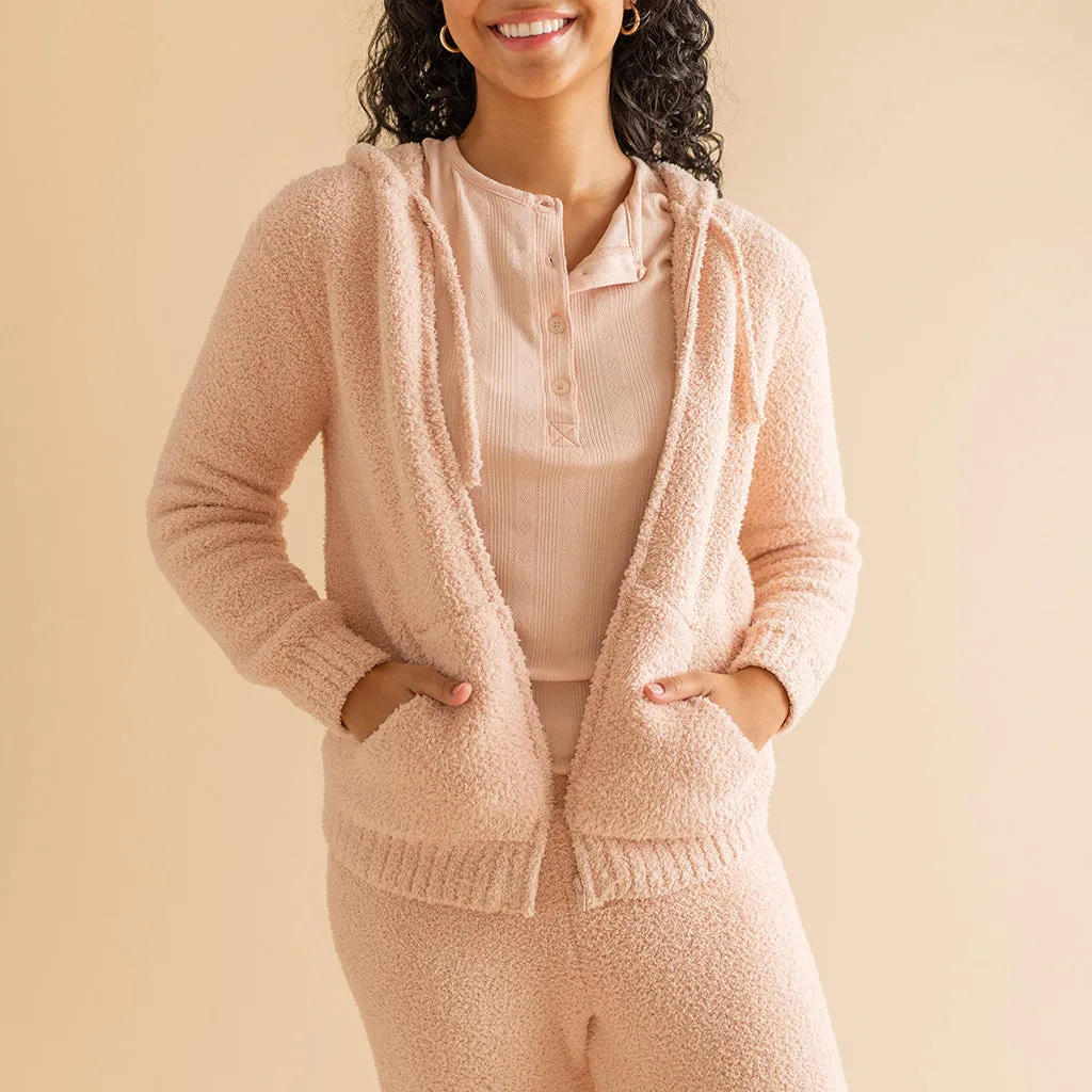 Dusty Blush Women's Cuddle Zip Hoodie