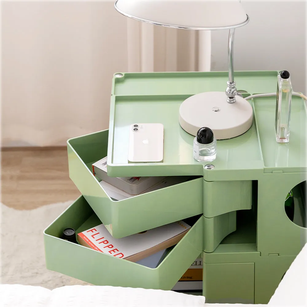 Green 3-Tier Storage Trolley with Wheels - ArtissIn