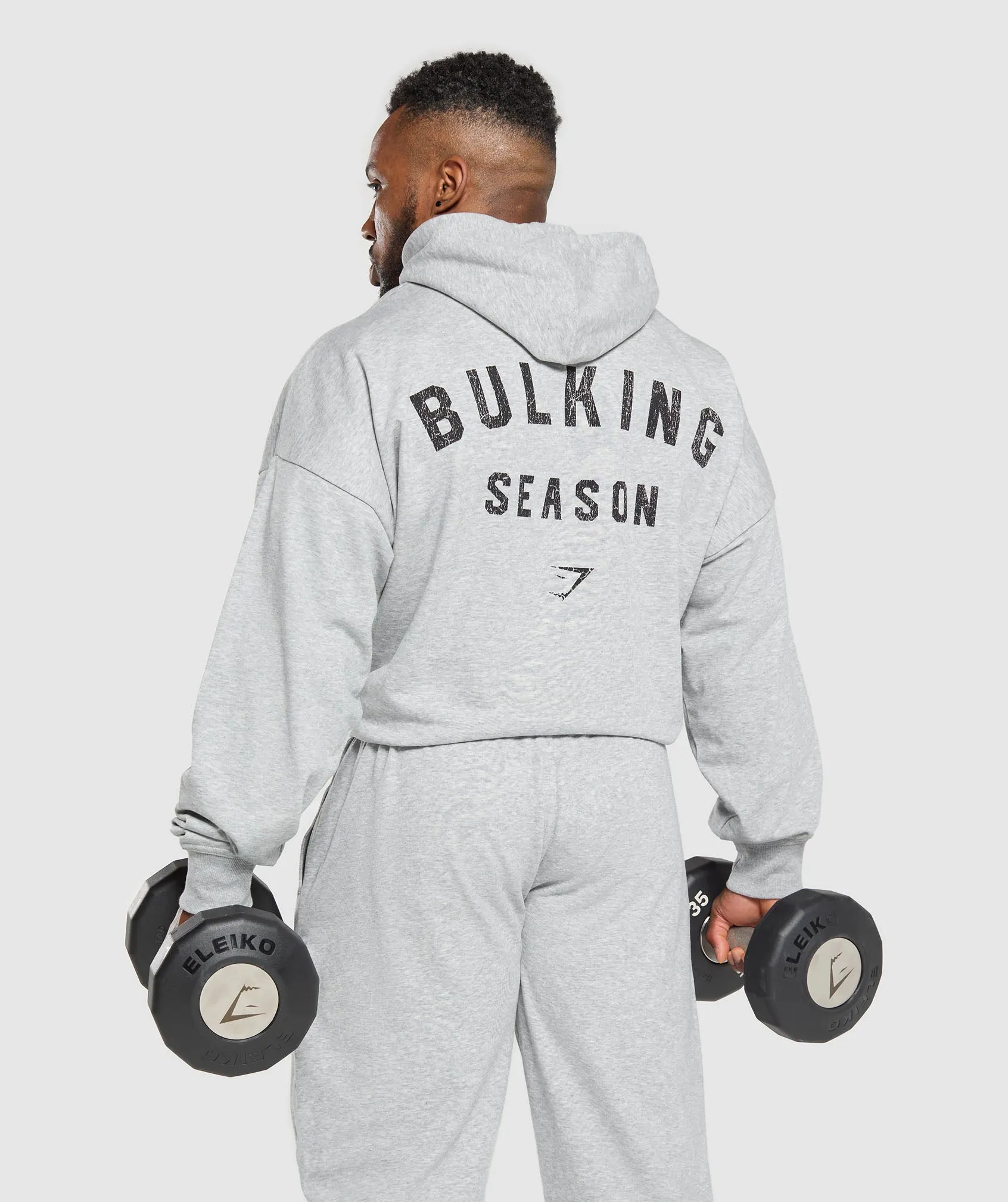 Gymshark Bulking Season Hoodie - Light Grey Core Marl