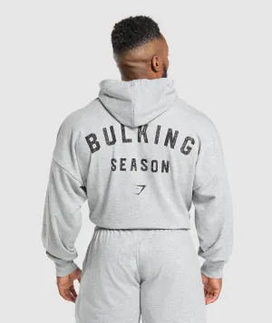 Gymshark Bulking Season Hoodie - Light Grey Core Marl