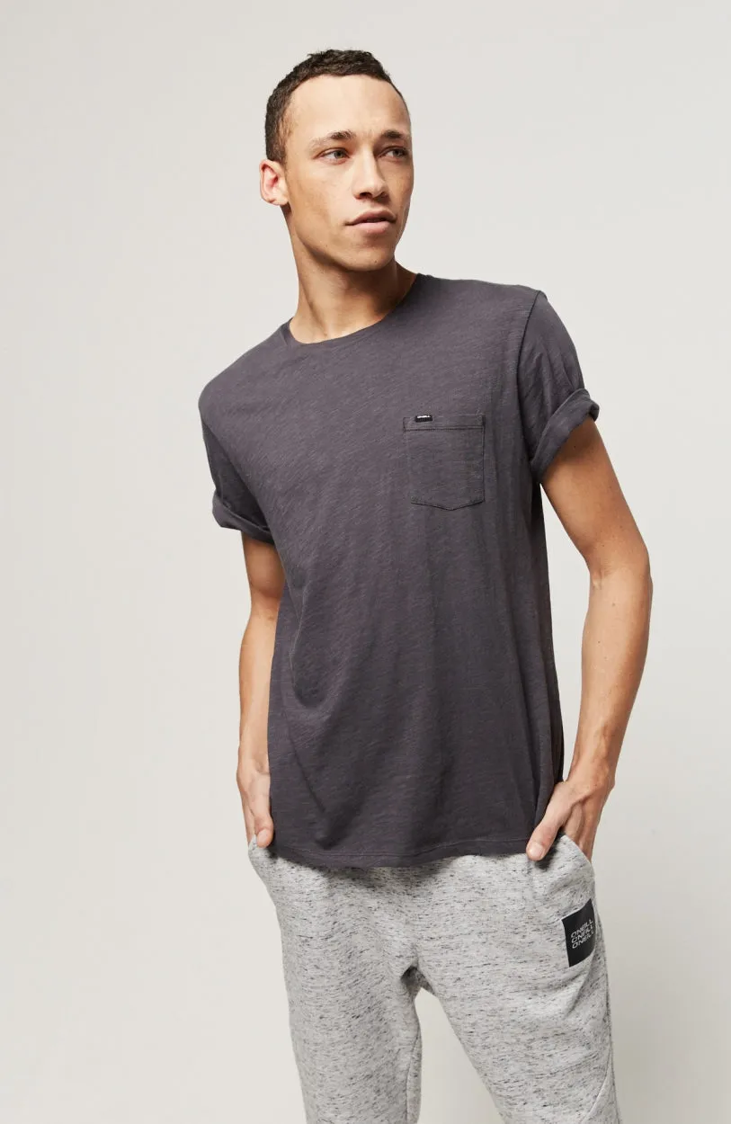 Jack's Base Regular Fit Crew T-Shirt | Asphalt - A