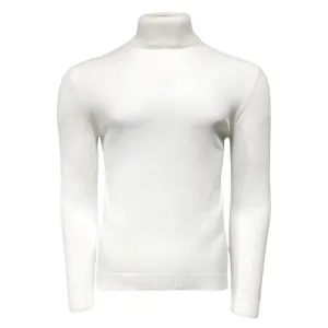 Lavane' 501T Slim Fit Turtleneck Pullover White