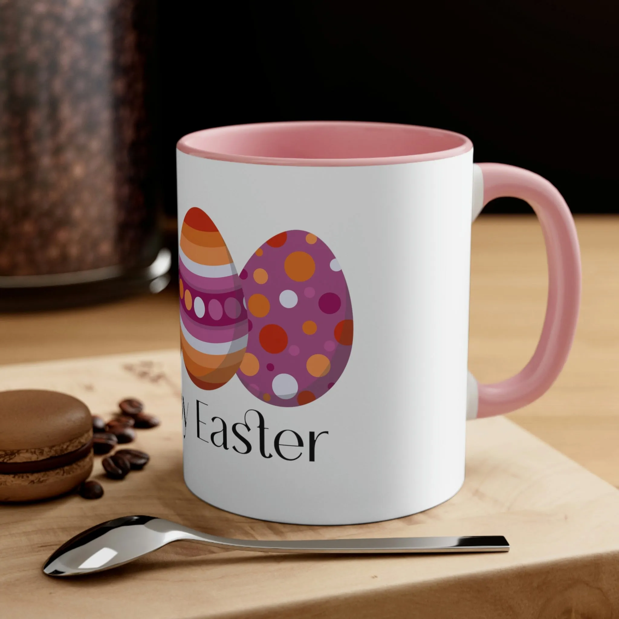 Lesbian Flag Accent Coffee Mug Easter Festival - Happy Easter