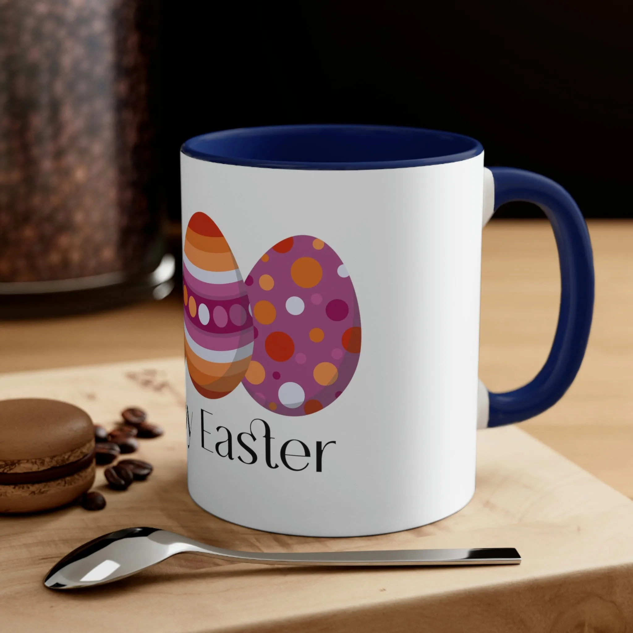 Lesbian Flag Accent Coffee Mug Easter Festival - Happy Easter