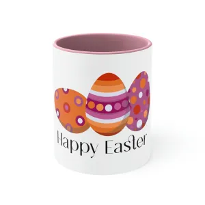 Lesbian Flag Accent Coffee Mug Easter Festival - Happy Easter