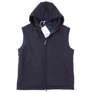 Lightweight Insulated Wool Vest with Hood