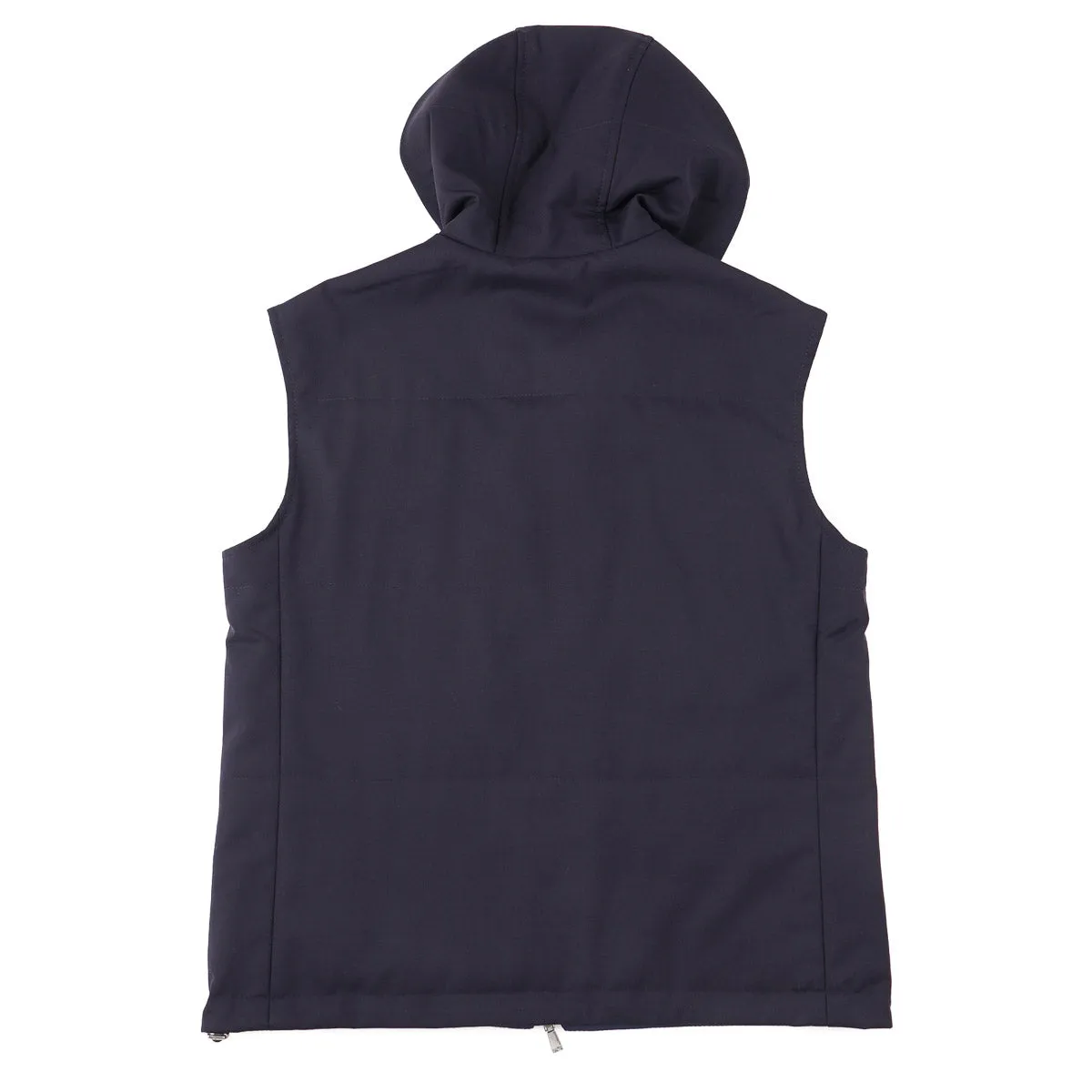 Lightweight Insulated Wool Vest with Hood