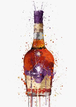 Liquor Bottle Wall Art Print 'Maple'