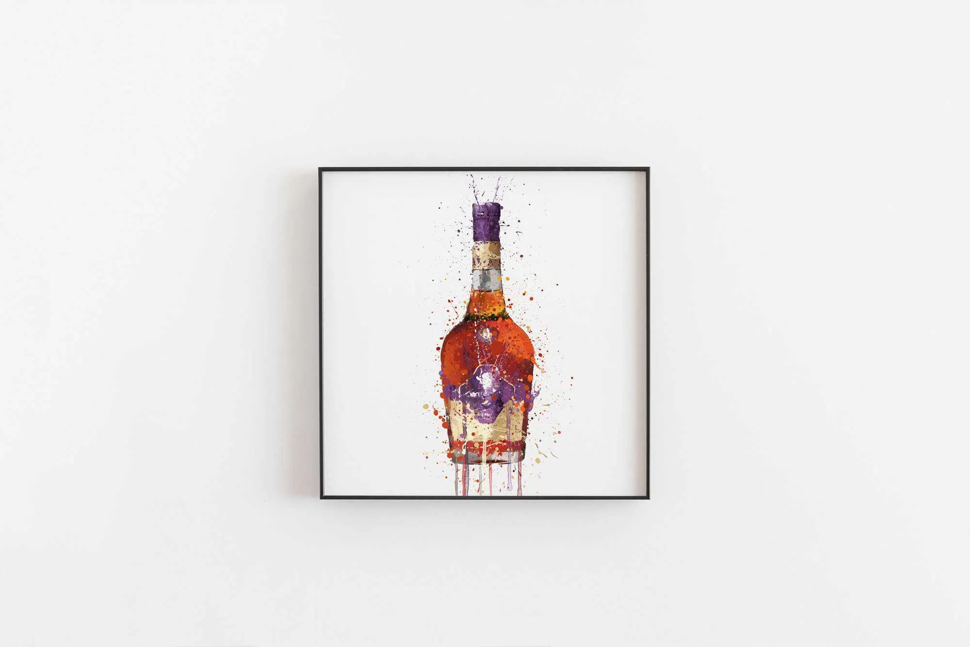 Liquor Bottle Wall Art Print 'Maple'