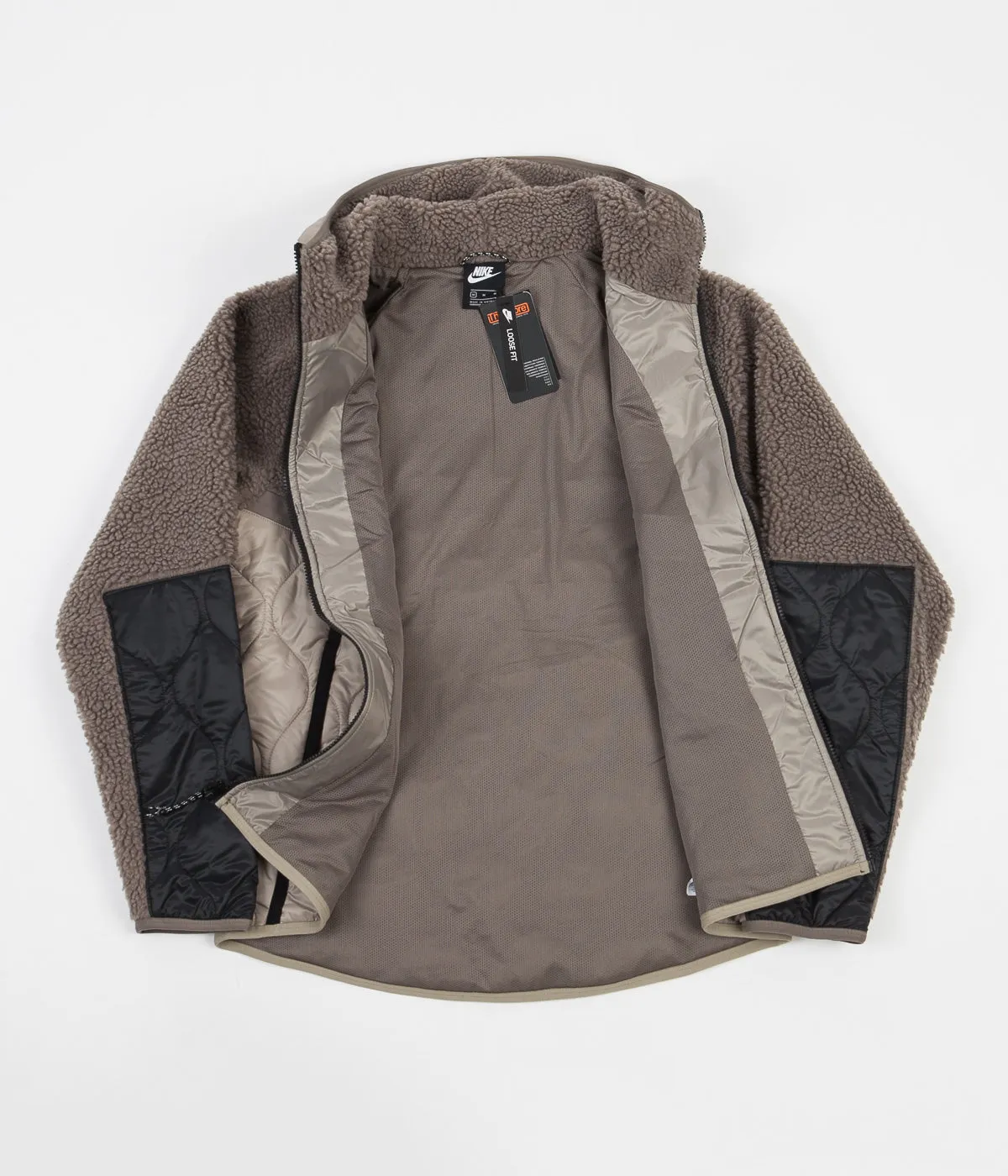 Nike Heritage Insulated Winter Jacket - Olive Grey / Mystic Stone - Black