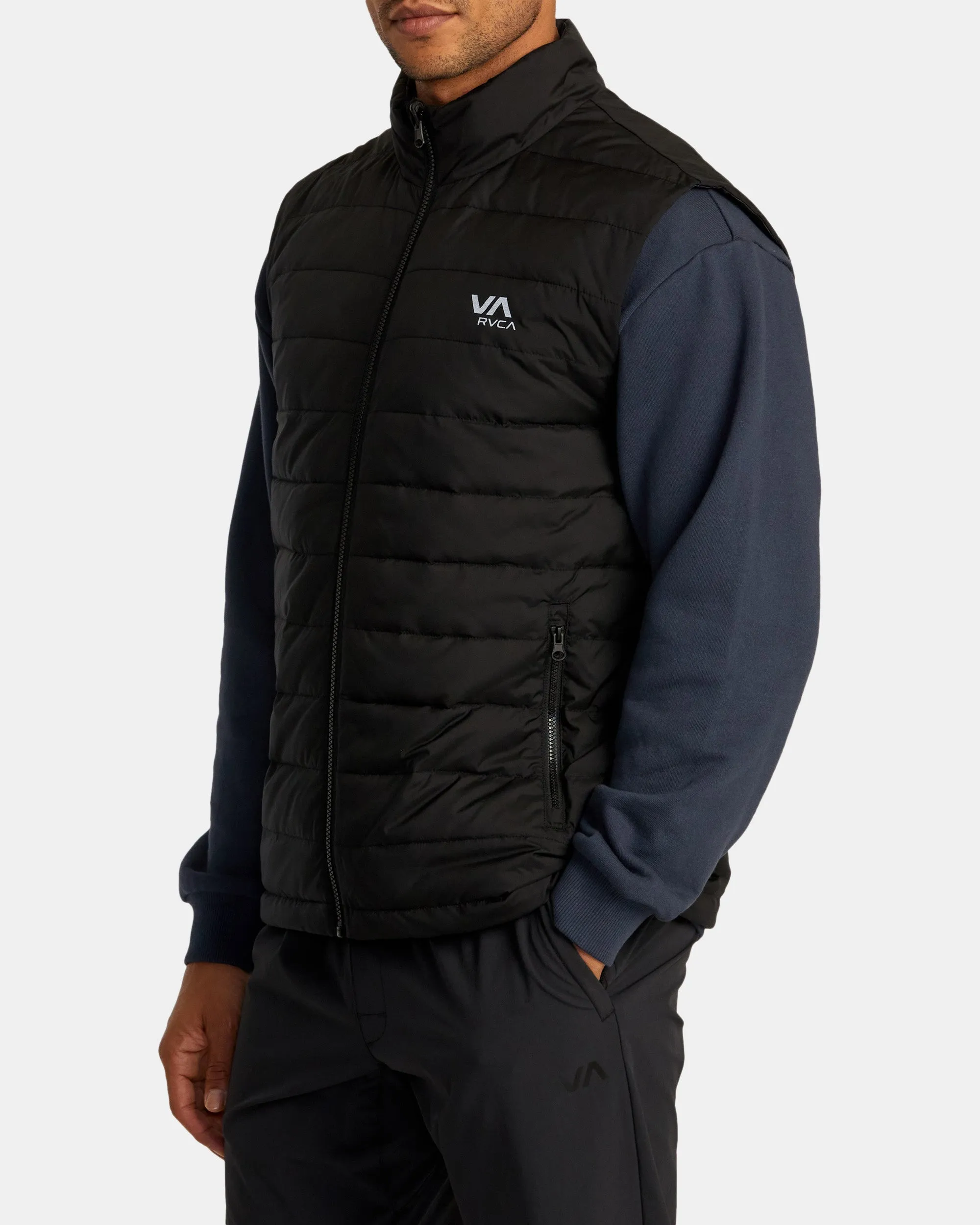 Reversible Puffer Vest - Black