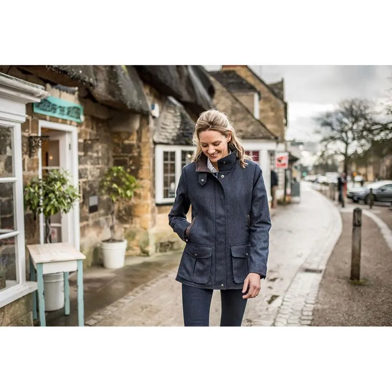 Schoffel Ladies Lilymere Tweed Jacket - Navy Herringbone Tweed