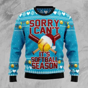 Soft Ball Season Ugly Christmas Sweater, Idea Gift for Baseball Lovers