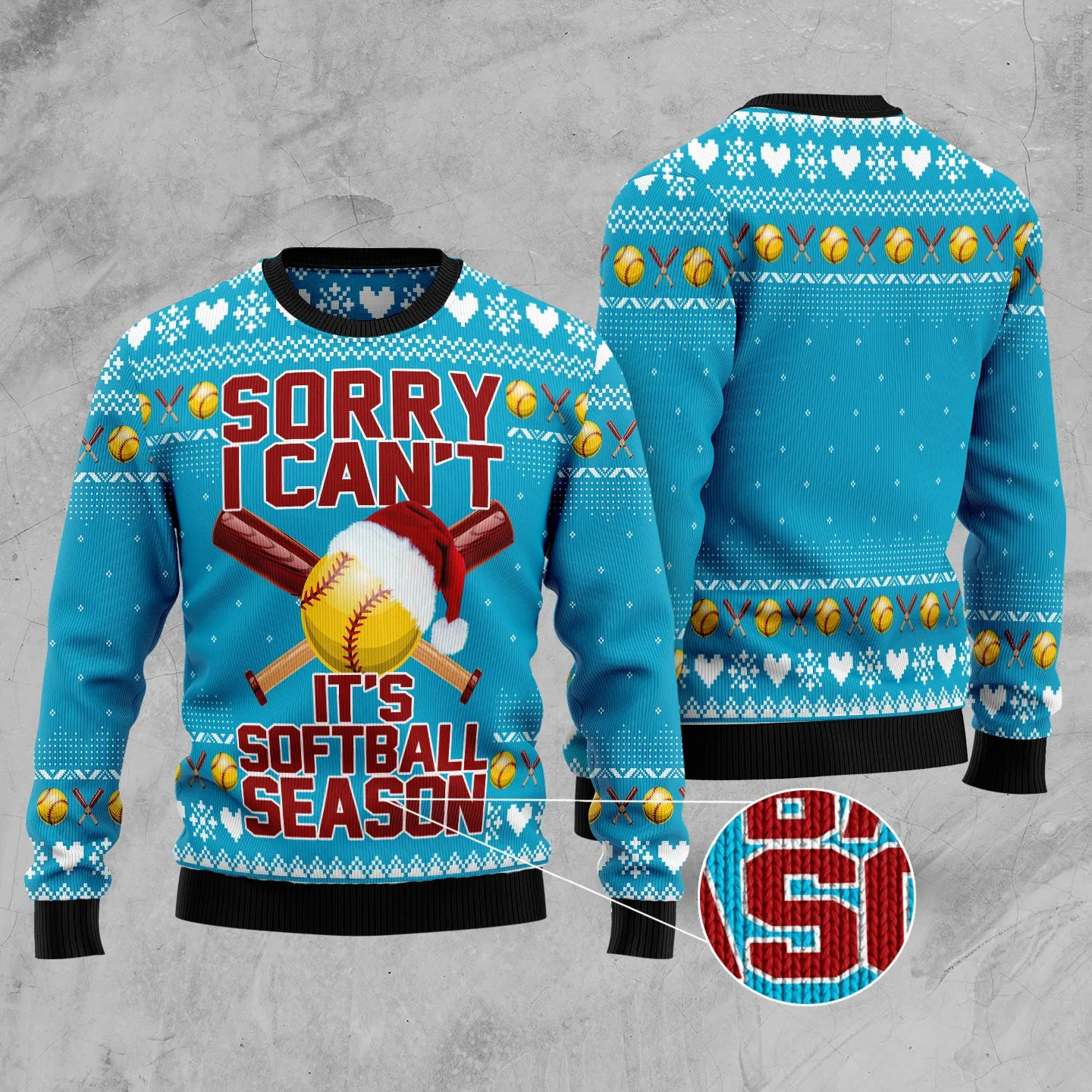 Soft Ball Season Ugly Christmas Sweater, Idea Gift for Baseball Lovers