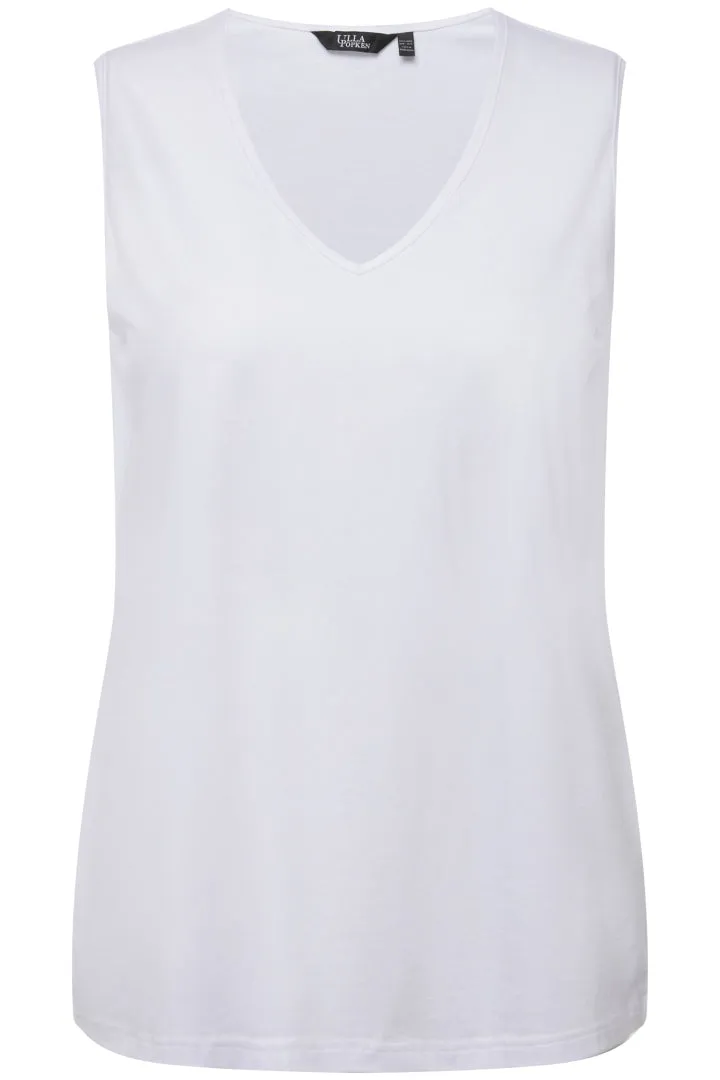 Ulla Popken Tank Top in White